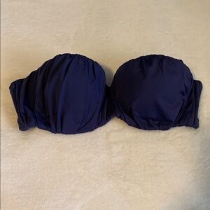 Navy Blue Strapless Bikini Top